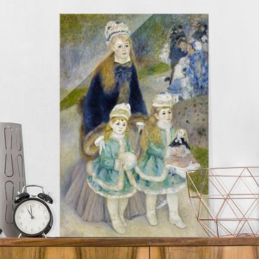 Glasbild - Kunstdruck Auguste Renoir - Mutter und Kinder - Impressionismus Hoch 2:3