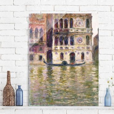 Glasbild - Kunstdruck Claude Monet - Der Palazzo Dario - Impressionismus Hoch 3:4