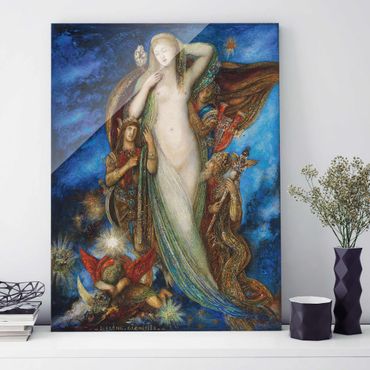 Glasbild - Kunstdruck Gustave Moreau - Verherrlichung Helenas - Hoch 3:4