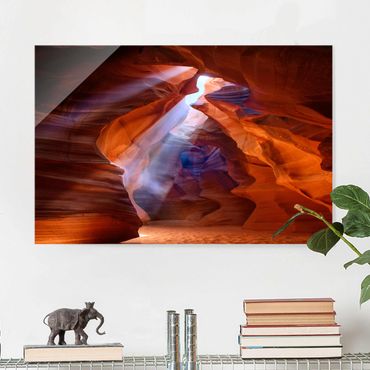 Glasbild - Lichtspiel im Antelope Canyon - Quer 3:2