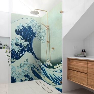Duschrückwand - Katsushika Hokusai - Die grosse Welle von Kanagawa