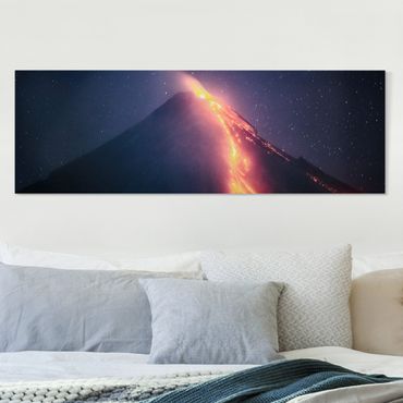 Leinwandbild - Vulkanausbruch - Panorama 3:1