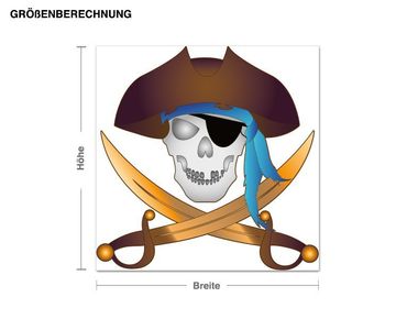 Wandsticker Achtung Piraten
