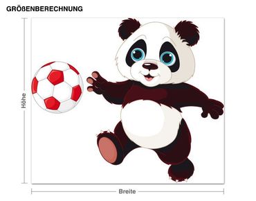 Wandsticker Fußball Panda