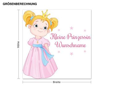 Wunschtext-Wandsticker Kleine Prinzessin