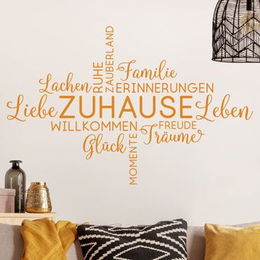 Wandtattoo - Liebe Lachen Familie - Zuhause