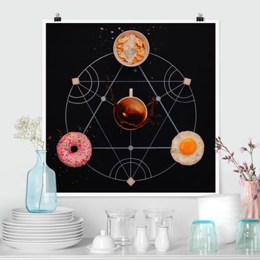Poster - Alchemie des Frühstücks - Quadrat 1:1