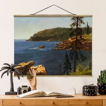 Stoffbild mit Posterleisten - Albert Bierstadt - California Coast - Querformat 4:3