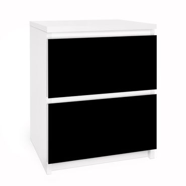 Möbelfolie für IKEA Malm Kommode - Selbstklebefolie Colour Black