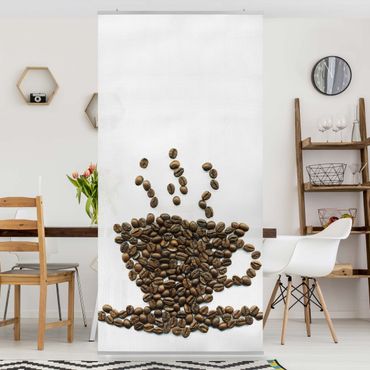 Raumteiler - Coffee Beans Cup 250x120cm