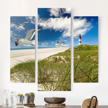 Leinwandbild 3-teilig - Dune Breeze - Galerie Triptychon