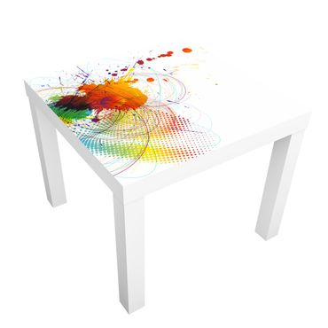 Möbelfolie für IKEA Lack - Klebefolie Rainbow Background