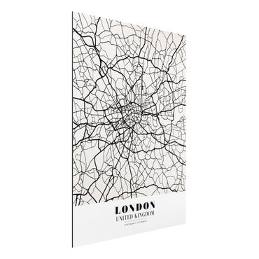 Alu-Dibond Bild - Stadtplan London - Klassik