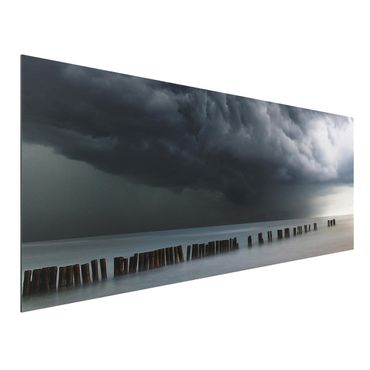 Aluminium Print - Sturmwolken über der Ostsee - Panorama