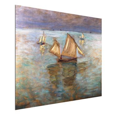Alu-Dibond Bild - Claude Monet - Fischerboote bei Pourville