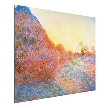 Alu-Dibond Bild - Claude Monet - Strohschober im Sonnenlicht