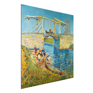 Alu-Dibond Bild - Vincent van Gogh - Zugbrücke in Arles
