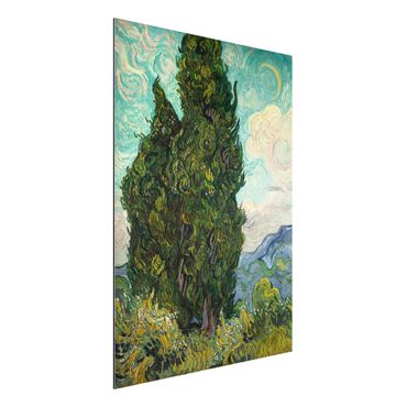 Alu-Dibond Bild - Vincent van Gogh - Zypressen