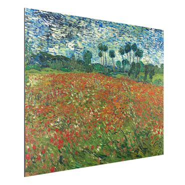 Alu-Dibond Bild - Vincent van Gogh - Mohnfeld