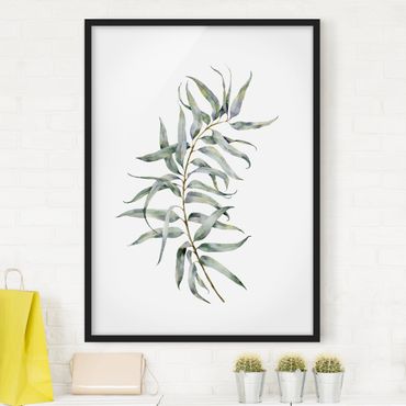Bild mit Rahmen - Aquarell Eucalyptus IV - Hochformat