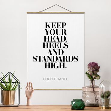 Stoffbild mit Posterleisten - Keep your head high - Hochformat 3:4
