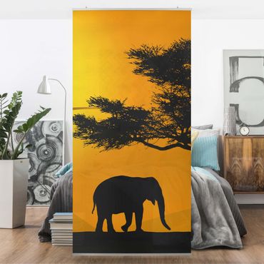 Raumteiler - African Elefant Walk 250x120cm