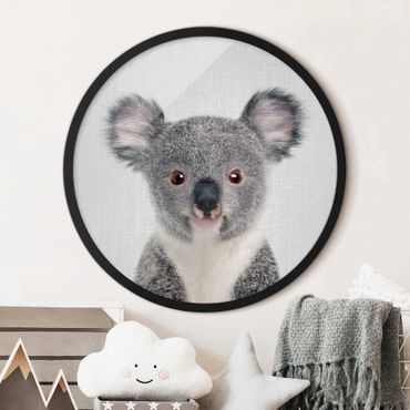 Rundes Gerahmtes Bild - Baby Koala Klara