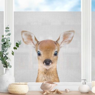 Fensterfolie - Sichtschutz - Baby Reh Romy - Fensterbilder