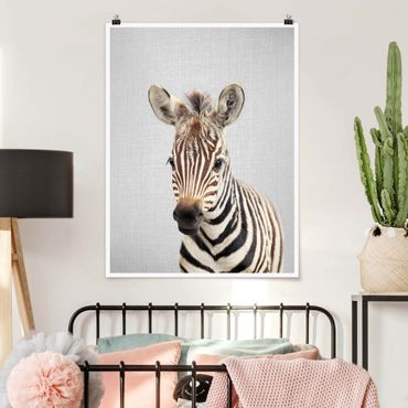 Poster - Baby Zebra Zoey - Hochformat 3:4