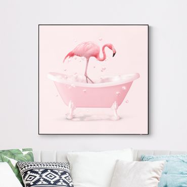 Wechselbild - Badewannen Flamingo