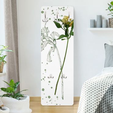 Garderobe - Botanisches Aquarell - Lilie