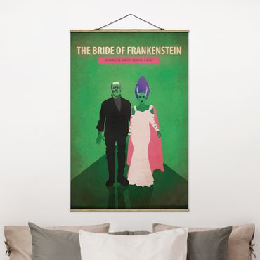 Stoffbild mit Posterleisten - Filmposter The Bride of Frankenstein - Hochformat 2:3