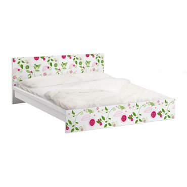 Möbelfolie für IKEA Malm Bett niedrig 180x200cm - Klebefolie Frühlingserwachen