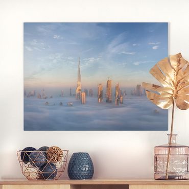 Leinwandbild - Dubai über den Wolken - Querformat 3:4
