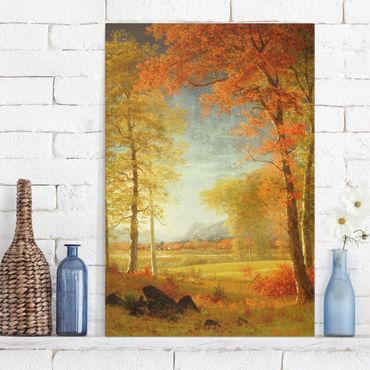 Leinwandbild - Albert Bierstadt - Herbst in Oneida County, New York - Hochformat 3:2