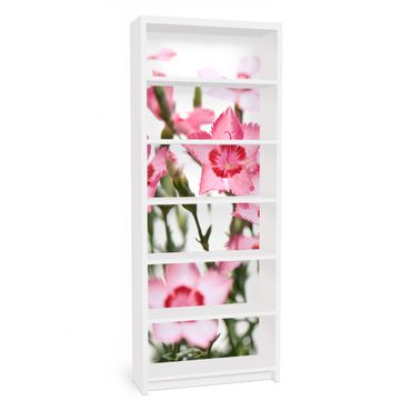 Möbelfolie für IKEA Billy Regal - Klebefolie Pink Flowers
