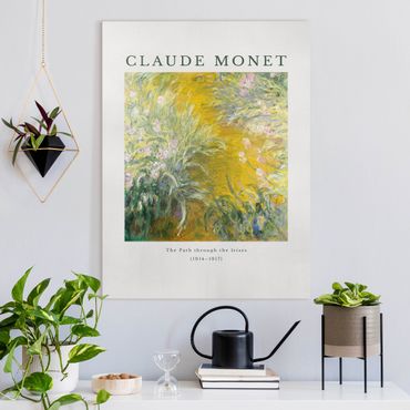 Leinwandbild - Claude Monet - Der Pfad - Hochformat 3:4