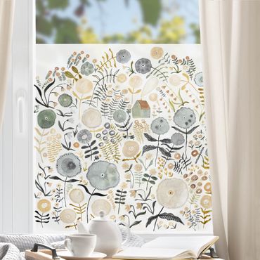 Fensterfolie - Sichtschutz - Claudia Voglhuber - Blumenmeer II - Fensterbilder