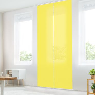 Schiebegardinen Set Unifarben - Colour Lemon Yellow