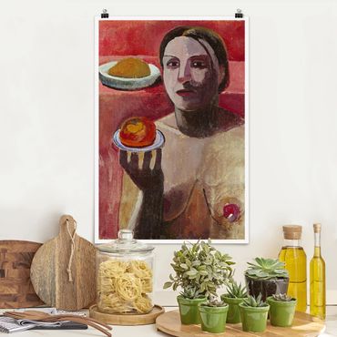 Poster - Paula Modersohn-Becker - Halbakt einer Italienerin - Hochformat 3:2