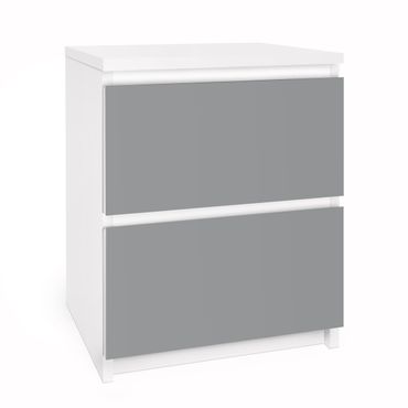 Möbelfolie für IKEA Malm Kommode - Selbstklebefolie Colour Cool Grey