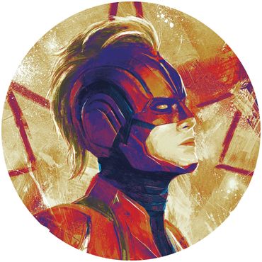 Fototapete - Avengers Painting Captain Marvel Helmet