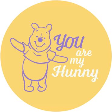Runde Tapete selbstklebend - Winnie the Pooh My Hunny