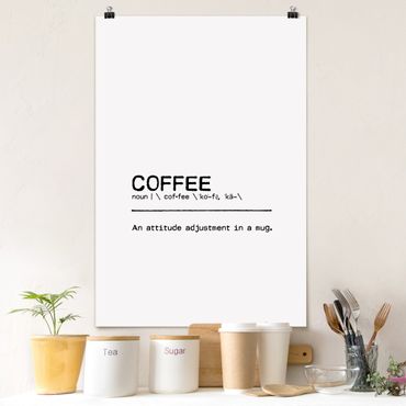Poster - Definition Coffee Attitude - Hochformat 2:3