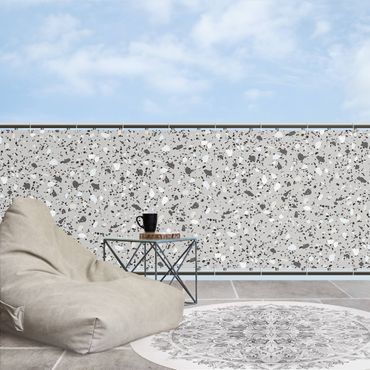 Balkon Sichtschutz - Detailliertes Terrazzo Muster Massa