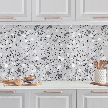 Küchenrückwand - Detailliertes Terrazzo Muster Massa