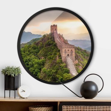 Rundes Gerahmtes Bild - Die unendliche Mauer von China
