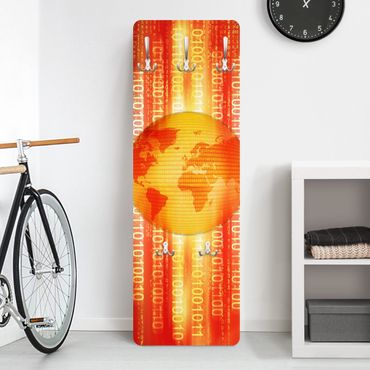 Design Garderobe - Digital Planet - Orange Gelb