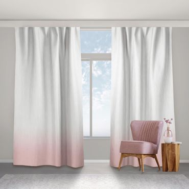 Vorhang - Dip-Dye Blasses Pink