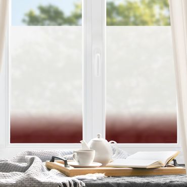 Fensterfolie - Sichtschutz - Dip-Dye Dunkel Rot - Fensterbilder